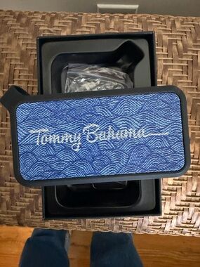 Tommy Bahama Black Waterproof Speaker with White Manual